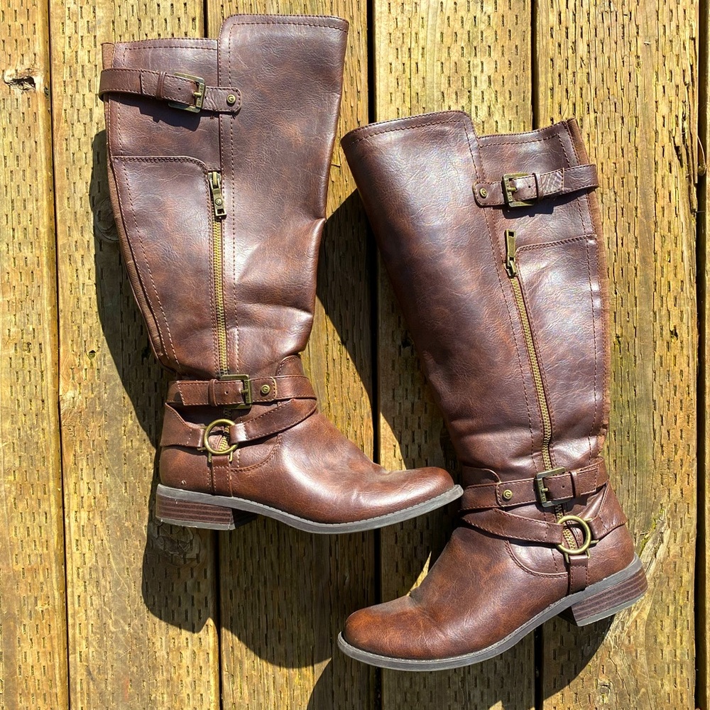 G by Guess WIDE CALF Knee High Riding Boots